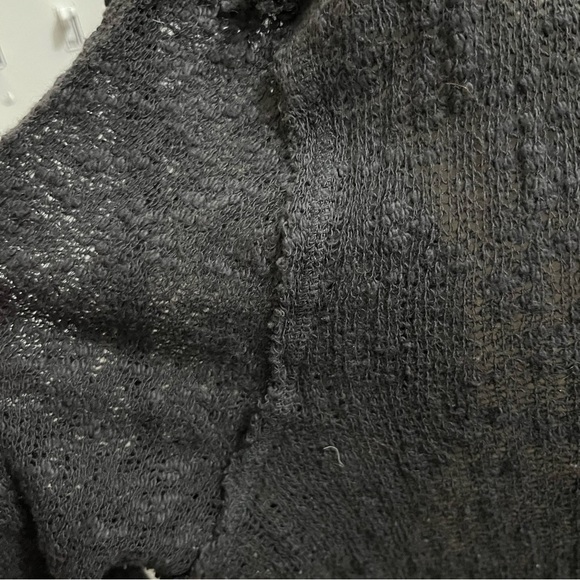 We The Free Gray Ocean Air Hacci Pullover Knit Top Small - Picture 7 of 14